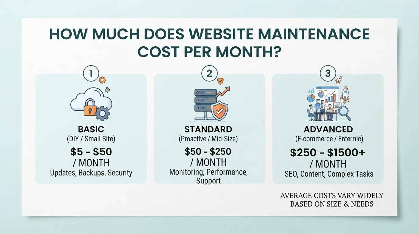 How Much Does Website Maintenance Cost Per Month?